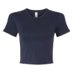 American Apparel Women's Baby Rib Heavyweight Cotton Cropped T-shirt blank apparel front view
