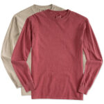 Comfort Colors 100% Cotton Long Sleeve T-Shirt blank apparel front view