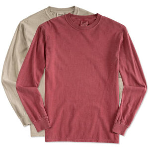 Comfort Colors 100% Cotton Long Sleeve T-Shirt blank apparel front view
