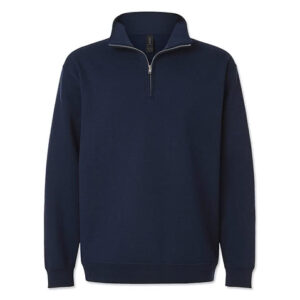Gildan Heavy Blend Quarter Zip Sweatshirt blank apparel front view