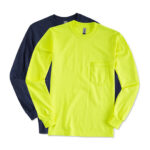 Gildan Ultra Cotton Long Sleeve Pocket T-shirt blank apparel front view