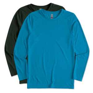 Gildan Soft Jersey Long Sleeve Performance Shirt blank apparel front view
