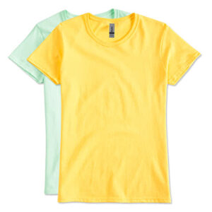 Gildan Women's 100% Cotton T-shirt blank apparel front view