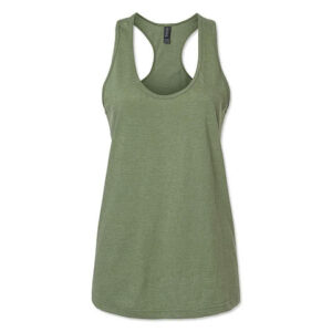 Gildan Women’s Softstyle Jersey Blend Racerback Tank blank apparel front view