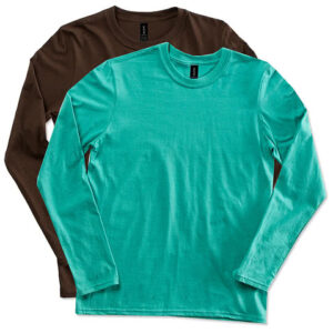 Gildan Softstyle Long Sleeve Jersey T-shirt blank apparel front view