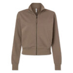 American Apparel Women's Heavyweight French Terry Full Zip Jacket blank apparel front view