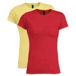 Gildan Women's Slim Fit Softstyle Jersey T-shirt blank apparel front view