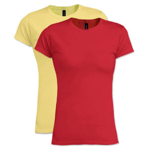 Gildan Women's Slim Fit Softstyle Jersey T-shirt blank apparel front view