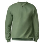 Gildan Softstyle Eco Quarter Zip Sweatshirt blank apparel front view