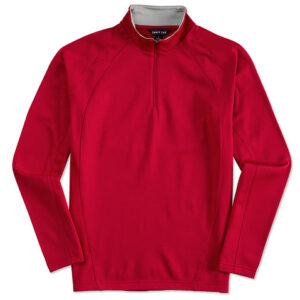 Sport-Tek Quarter Zip Performance Sweatshirt blank apparel front view