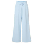 American Apparel Women's French Terry Wide Leg Open Bottom Sweatpants blank apparel front view