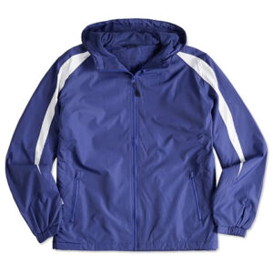 Sport-Tek Fleece Lined Colorblock Hooded Jacket blank apparel front view