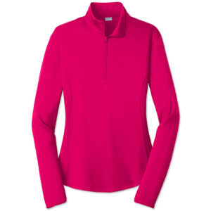 Sport-Tek Sport‑Tek Women's Competitor Quarter Zip Performance Shirt blank apparel front view