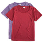 Sport-Tek Women's Heather Contender Performance Shirt blank apparel front view