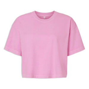 American Apparel Women's Heavyweight Cotton Garment Dyed Cropped T-shirt blank apparel front view