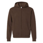 American Apparel ReFlex Fleece Zip Hoodie blank apparel front view
