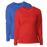 Sport-Tek Women's Long Sleeve Rash Guard Shirt blank apparel front view