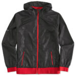 Sport-Tek Women's Hooded Windbreaker Jacket blank apparel front view