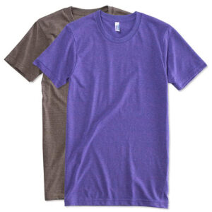 American Apparel Tri-Blend Crewneck Track T-shirt blank apparel front view