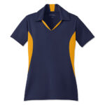 Sport-Tek Women's Sport-Wick Colorblock Micro Pique Performance Polo blank apparel front view