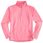 Sport-Tek Women's Performance Quarter Zip Pullover blank apparel front view