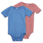 Bella + Canvas Jersey Short-Sleeve Baby Bodysuit blank apparel front view