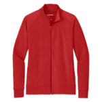Sport-Tek Women's Sport-Wick Cadet Stretch Full Zip Sweatshirt blank apparel front view