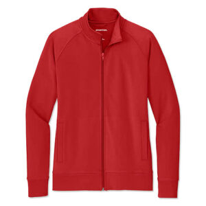 Sport-Tek Women's Sport-Wick Cadet Stretch Full Zip Sweatshirt blank apparel front view