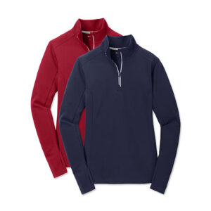 Sport-Tek Women's Sport-Wick Quarter Zip Performance Pullover blank apparel front view