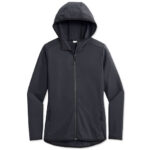 Sport-Tek Women's Circuit Midweight Zip Hoodie blank apparel front view