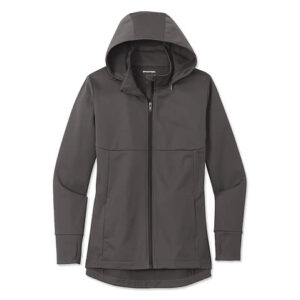 Sport-Tek Women's Hooded Soft Shell Jacket blank apparel front view