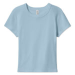 Bella + Canvas Women's Micro Rib Cropped T-shirt blank apparel front view