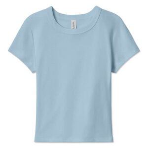 Bella + Canvas Women's Micro Rib Cropped T-shirt blank apparel front view
