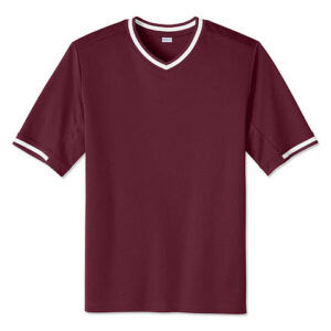 Sport-Tek Tough Mesh V-Neck Baseball Jersey blank apparel front view