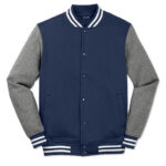 Sport-Tek Letterman Fleece Jacket blank apparel front view