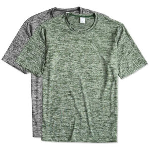 Sport-Tek Electric Heather Performance Shirt blank apparel front view