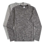Sport-Tek Electric Heather Long Sleeve Performance Shirt blank apparel front view