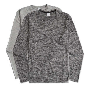 Sport-Tek Electric Heather Long Sleeve Performance Shirt blank apparel front view