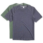 Sport-Tek Tri-Blend Short Sleeve Raglan Performance Shirt blank apparel front view