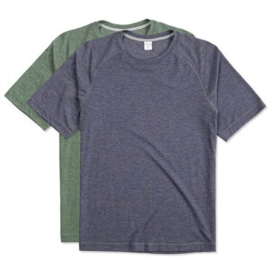 Sport-Tek Tri-Blend Short Sleeve Raglan Performance Shirt blank apparel front view