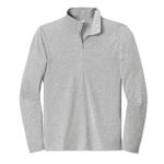 Sport-Tek Tri-Blend Quarter Zip Performance Shirt blank apparel front view