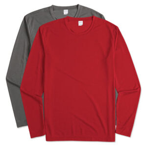 Sport-Tek Soft Jersey Long Sleeve Performance Shirt blank apparel front view