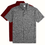 Sport-Tek Electric Heather Performance Polo blank apparel front view