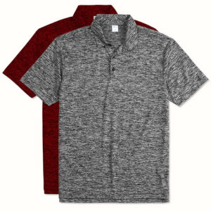 Sport-Tek Electric Heather Performance Polo blank apparel front view