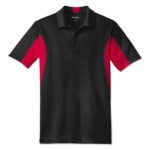 Sport-Tek Sport-Wick Colorblock Micro Pique Performance Polo blank apparel front view