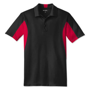 Sport-Tek Sport-Wick Colorblock Micro Pique Performance Polo blank apparel front view