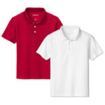 Sport-Tek Youth UPF 50 Performance Micropique Polo blank apparel front view