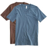 Bella + Canvas Jersey V-Neck T-shirt blank apparel front view