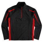 Sport-Tek Contrast Performance Half Zip Pullover blank apparel front view
