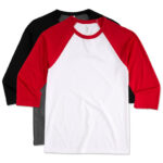 Bella + Canvas Lightweight Raglan T-shirt blank apparel front view